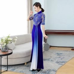 Robe Chinoise Velours -Univers Chinois robe chinoise velours 33742857961634