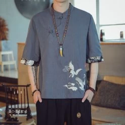 T-shirt Chinois Grue 7 T-shirt Chinois Grue -Univers Chinois t shirt chinois grue brodee 34208492814498