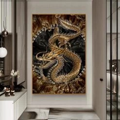 Tableau Dragon Chinois -Univers Chinois tableau dragon chinois 33797675614370