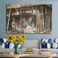 Tableau Triptyque Chinois -Univers Chinois tableau triptyque chinois 33799389315234