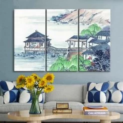 Tableau Triptyque Chinois -Univers Chinois tableau triptyque chinois 33799389577378