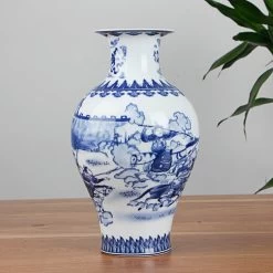 Vase Chinois Céramique Bleue
