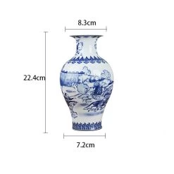 Vase Chinois Céramique Bleue -Univers Chinois vase chinois ceramique bleu 33642972971170