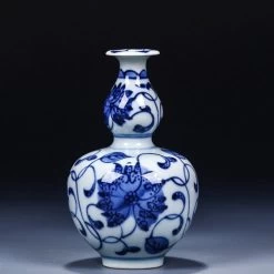 Vase Chinois Porcelaine Bleu Et Blanc