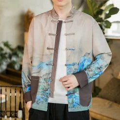 Veste Chinoise À Motif -Univers Chinois veste chinoise a motif 33791821381794