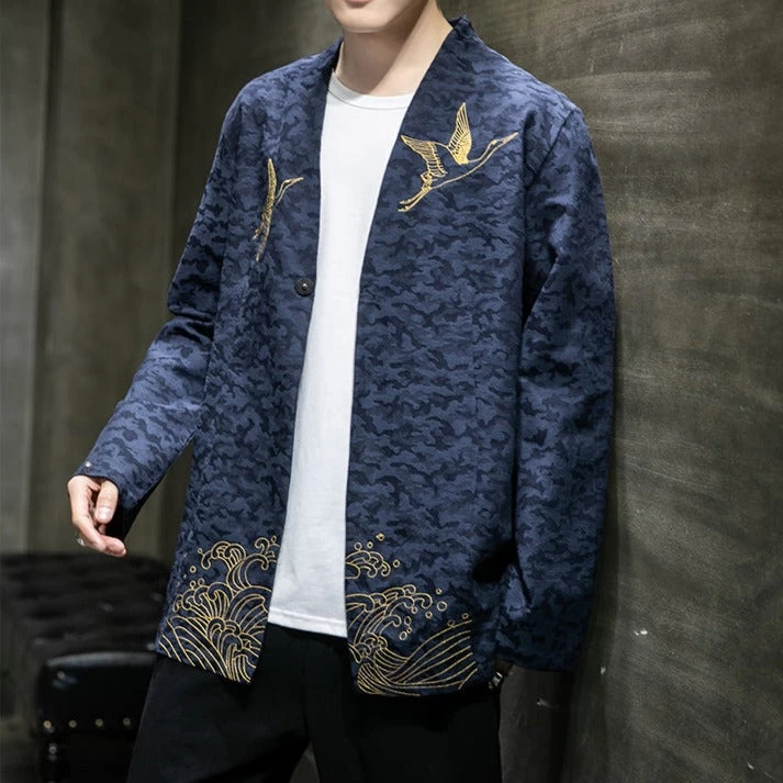 Veste Chinoise Bleu Marine 5 Veste Chinoise Bleu Marine – Image 3