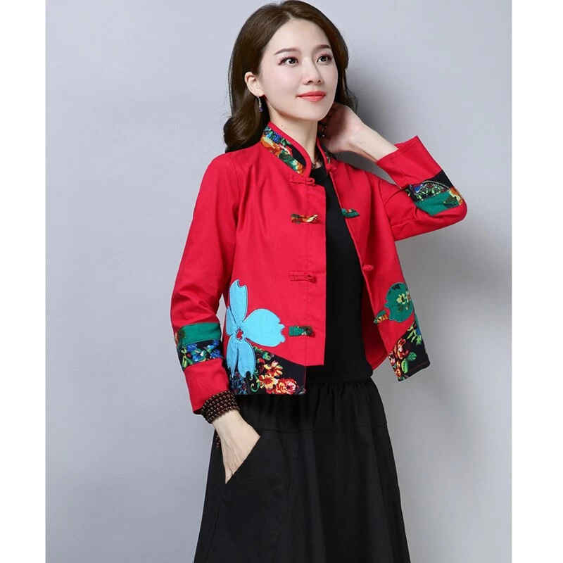 Veste Chinoise Col Mao Femme 4 Veste Chinoise Col Mao Femme – Image 2