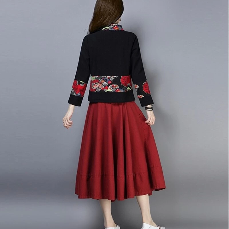 Veste Chinoise Femme Coton 8 Veste Chinoise Femme Coton – Image 6