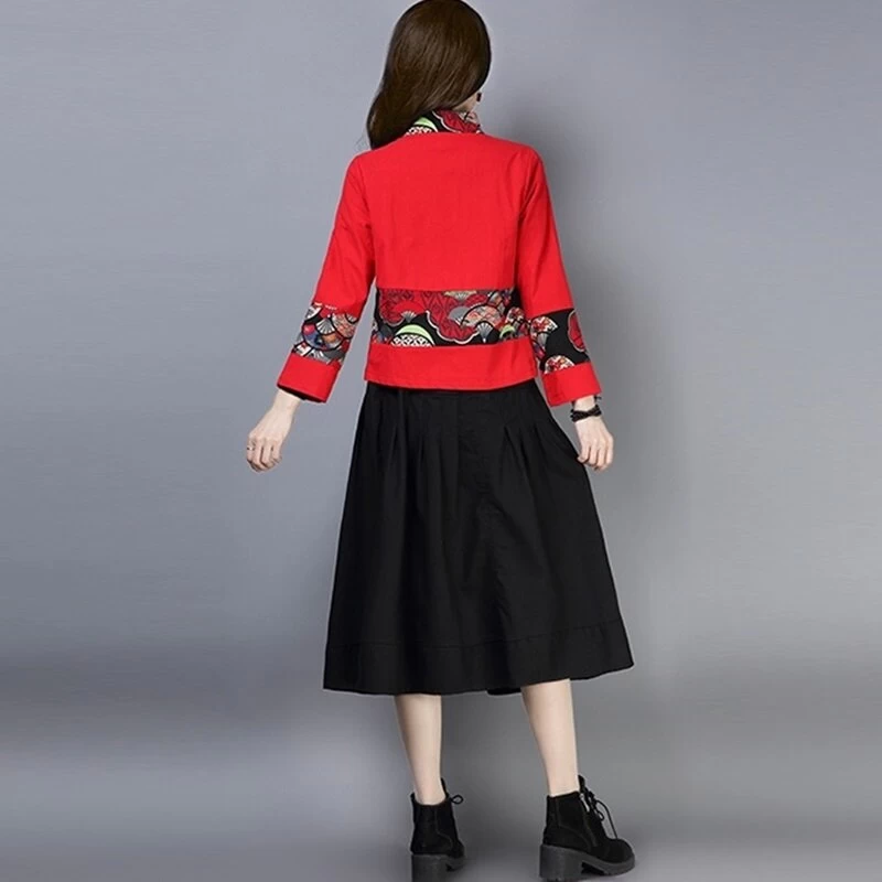 Veste Chinoise Femme Coton 7 Veste Chinoise Femme Coton – Image 5