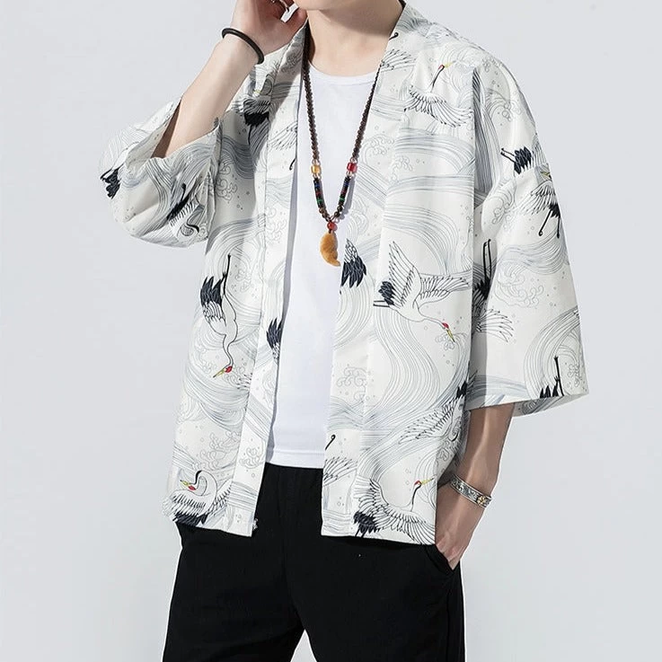 Veste Chinoise Homme Blanc 8 Veste Chinoise Homme Blanc – Image 6