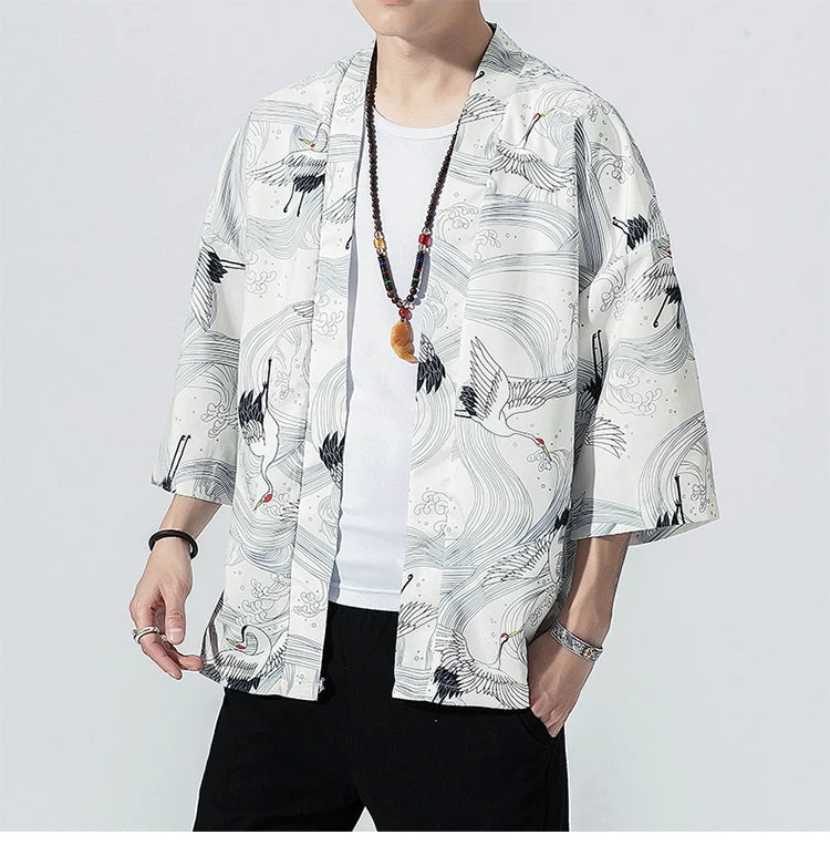 Veste Chinoise Homme Blanc 5 Veste Chinoise Homme Blanc – Image 3