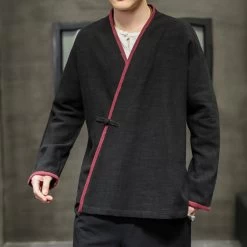 Veste Chinoise Homme Coton 14 Veste Chinoise Homme Coton -Univers Chinois veste chinoise homme coton 33786615136418